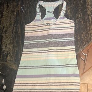 lululemon athletica Striped Tank Top - Mint, Lavender, Gray